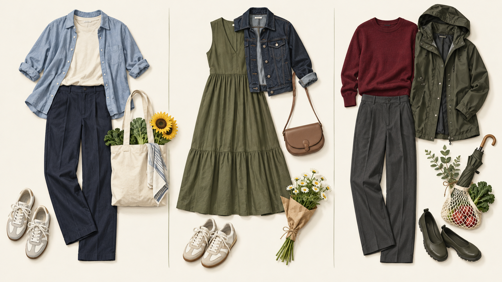 Farmers’ Market Outfit Ideas: Three Practical Looks